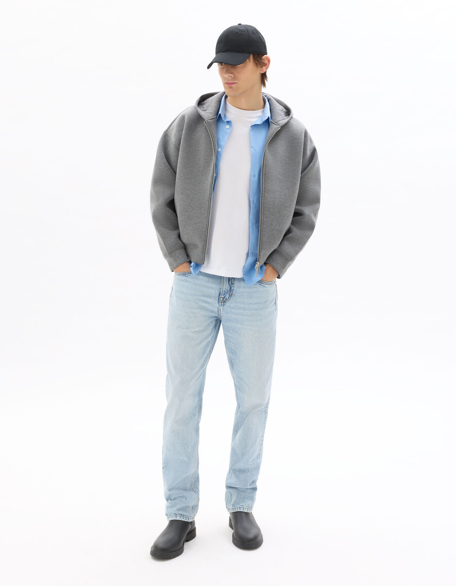 sudadera corta de gran tamaño