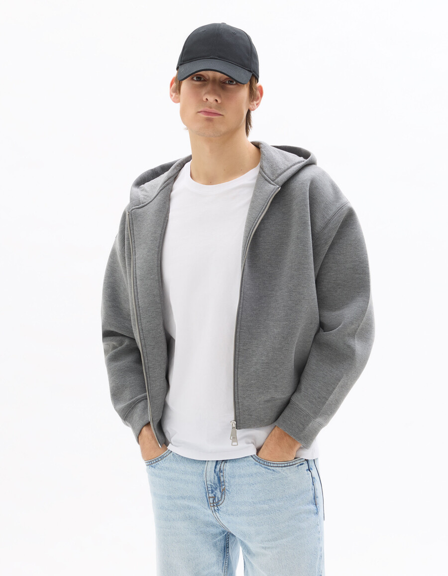 sudadera corta de gran tamaño