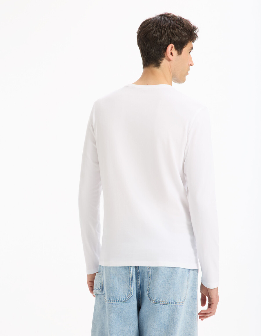 camiseta de manga larga con cuello redondo