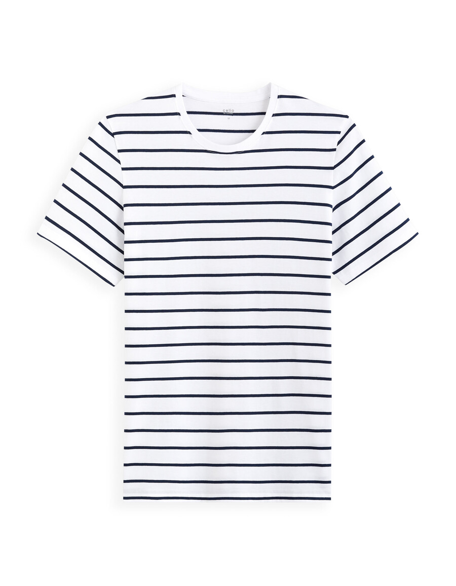 camiseta de rayas rectas 100 algodón