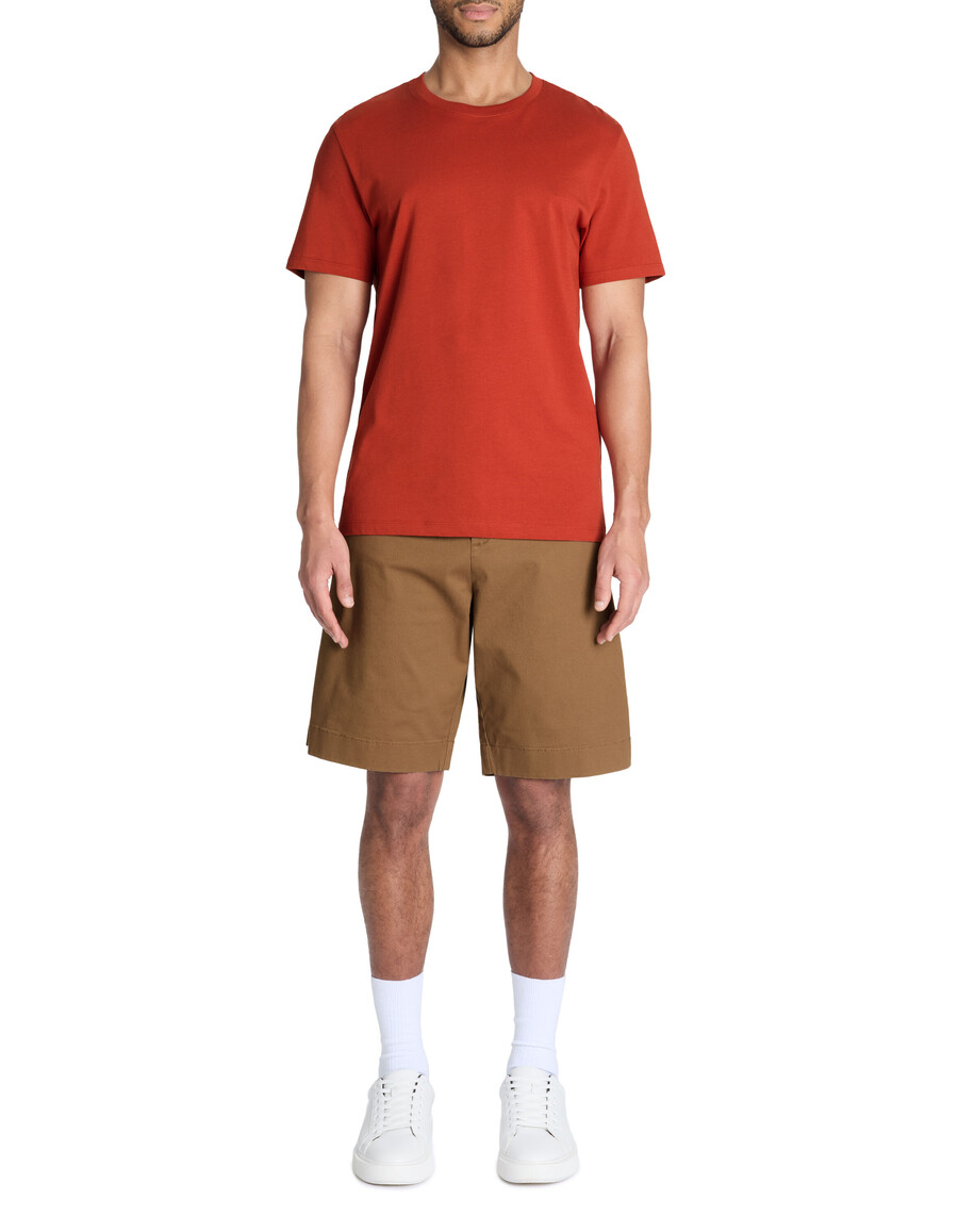 camiseta de cuello redondo regular 100 algodón