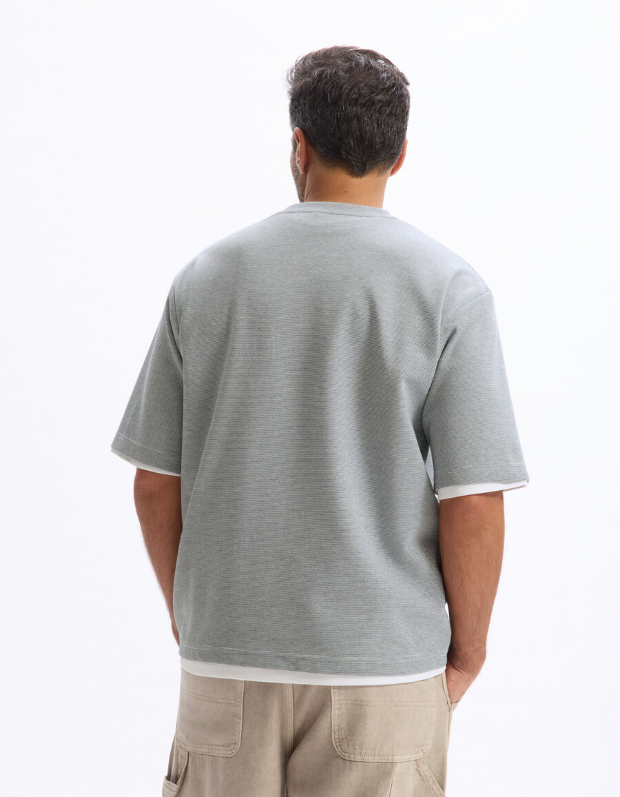camiseta de cuello redondo de gran tamaño