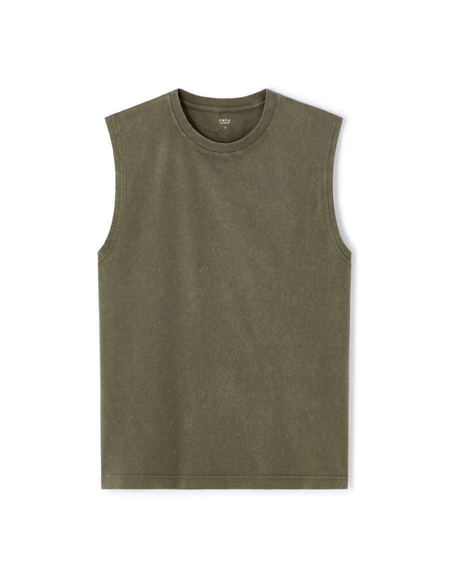 camiseta de tirantes con cuello redondo y corte cuadrado 100 algodón