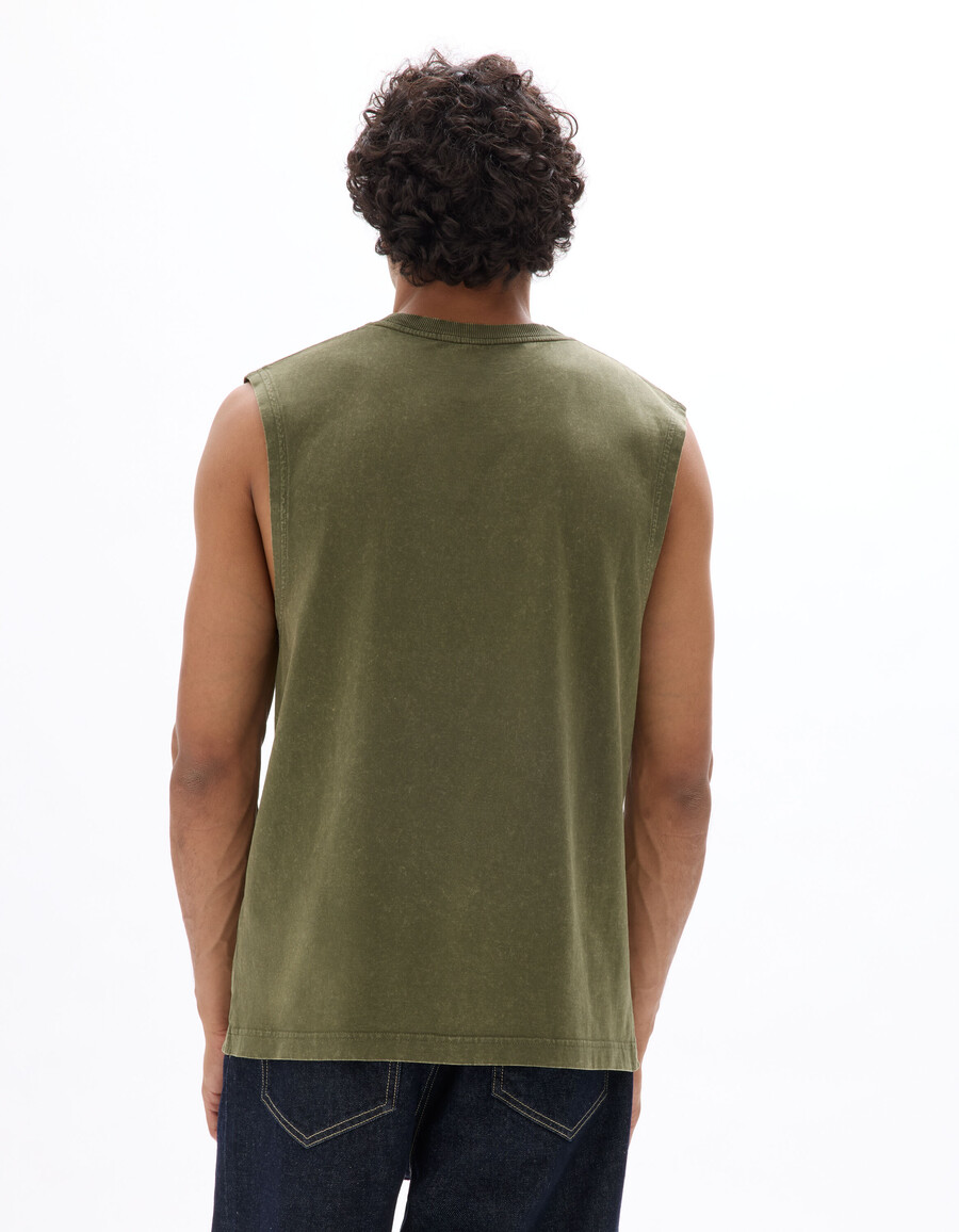 camiseta de tirantes con cuello redondo y corte cuadrado 100 algodón