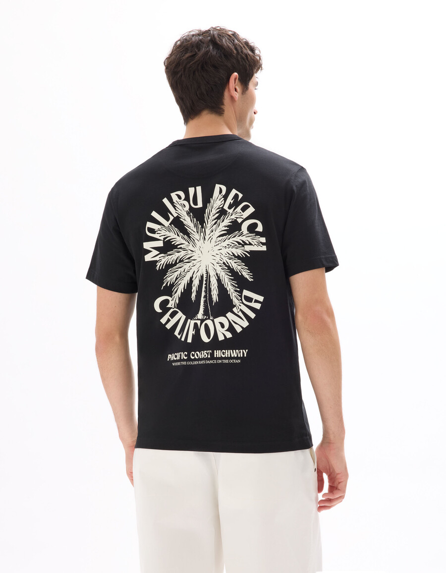 camiseta de cuello redondo 100 algodón estampado urbano