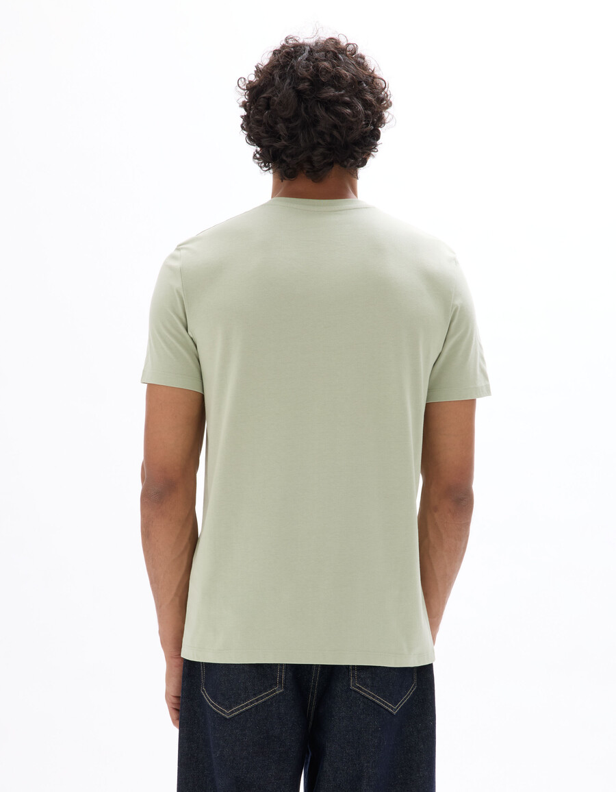 camiseta de cuello redondo de corte regular 100 algodón estampado asiático