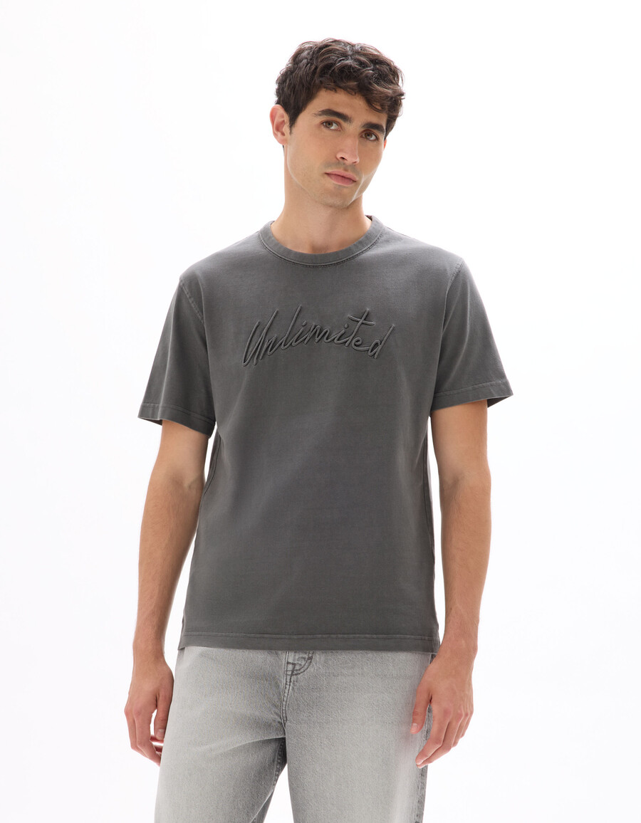 camiseta de cuello redondo y corte cuadrado 100 algodón