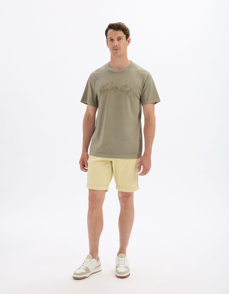 camiseta de cuello redondo cuadrada 100 algodón