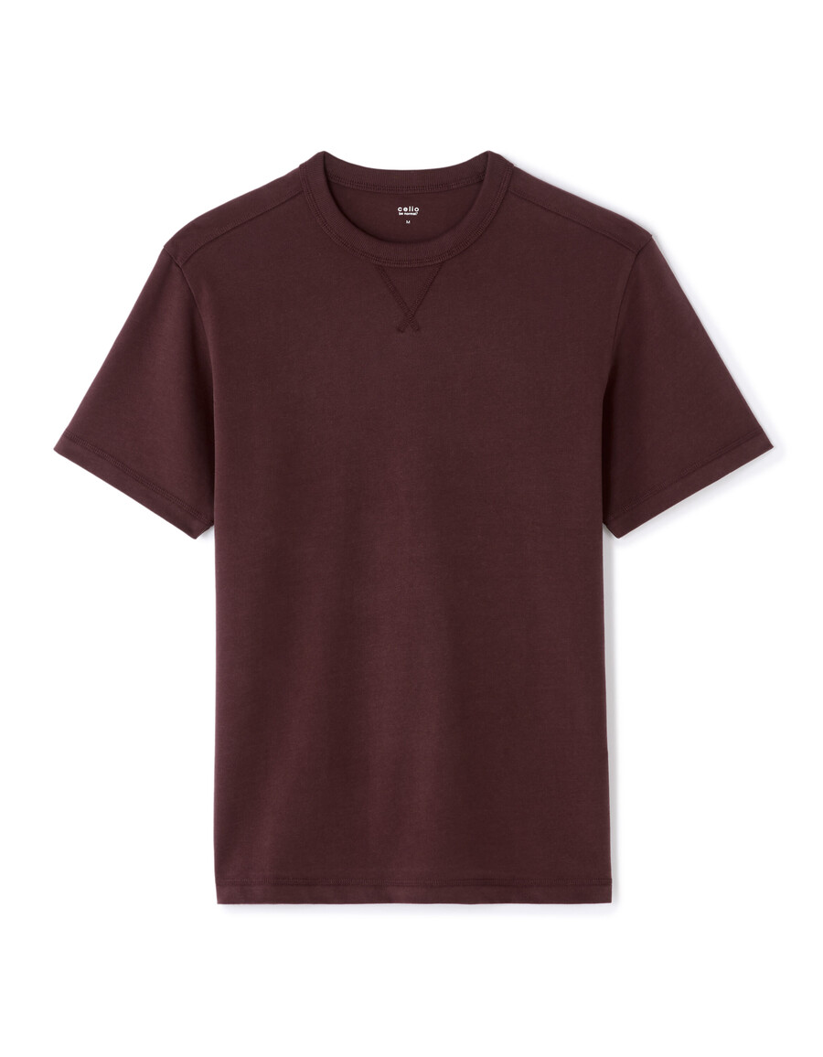 camiseta de cuello redondo y corte cuadrado 100 algodón