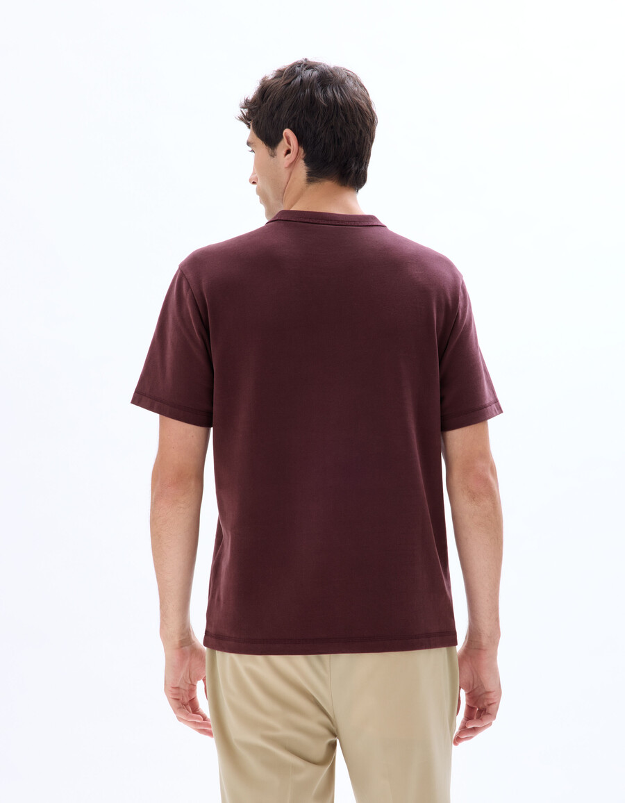 camiseta de cuello redondo y corte cuadrado 100 algodón