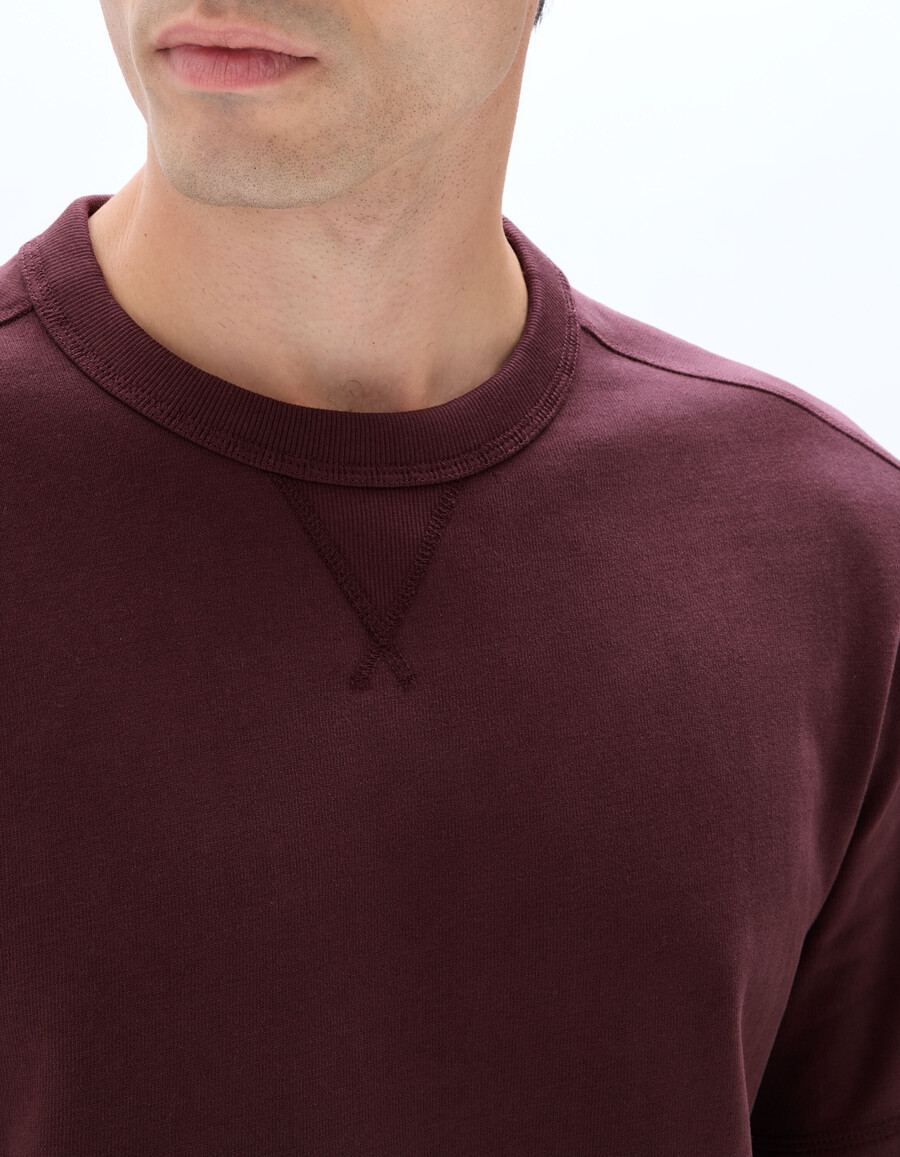 camiseta de cuello redondo y corte cuadrado 100 algodón