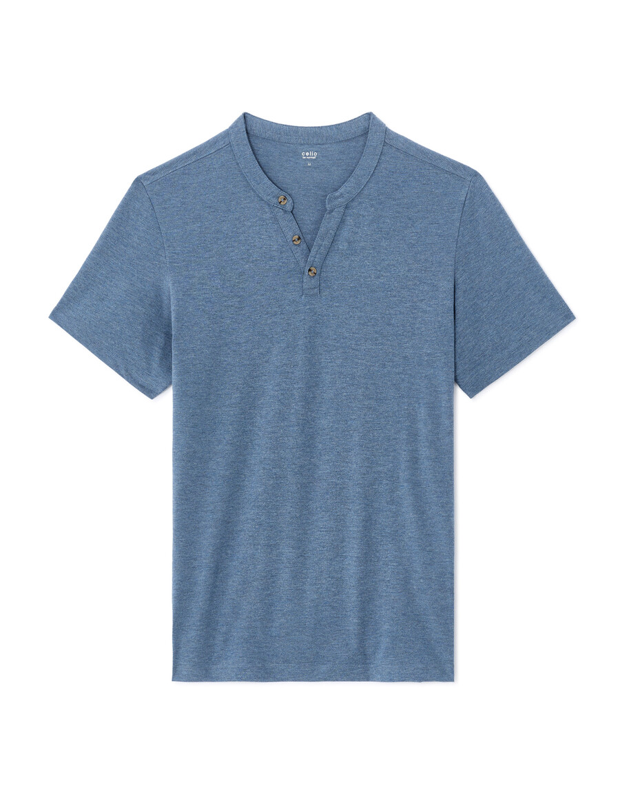 camiseta henley de corte regular