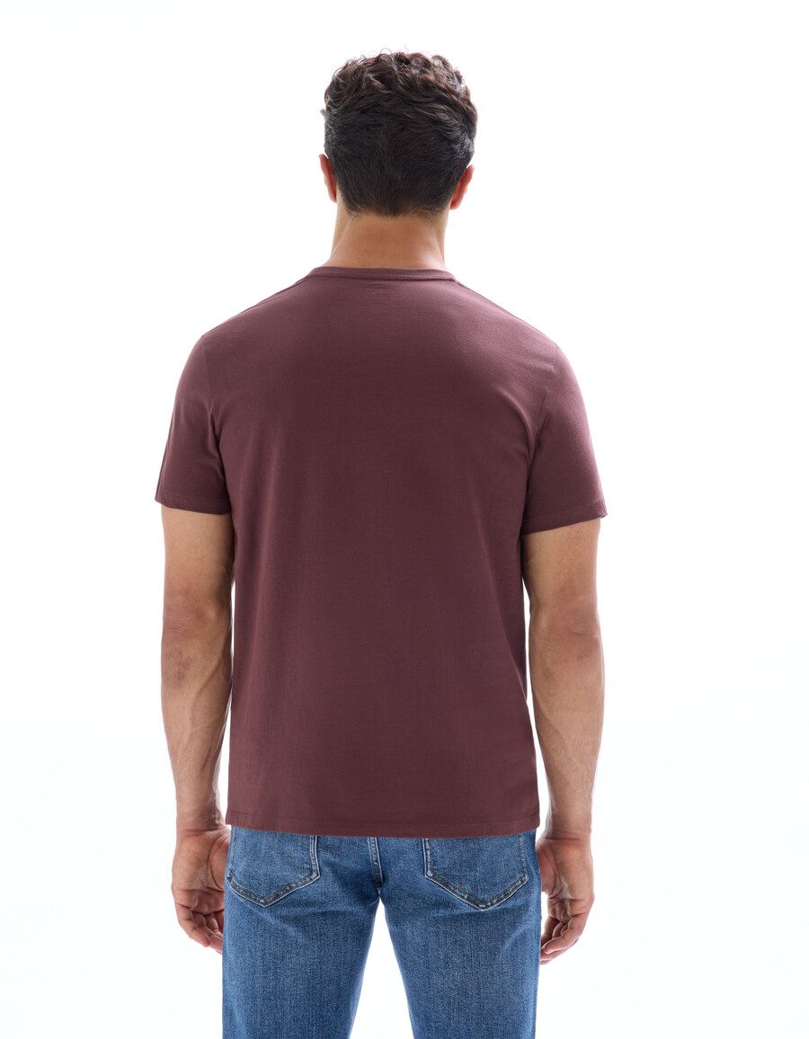 camiseta regular de cuello redondo 100 algodón con bloques de color