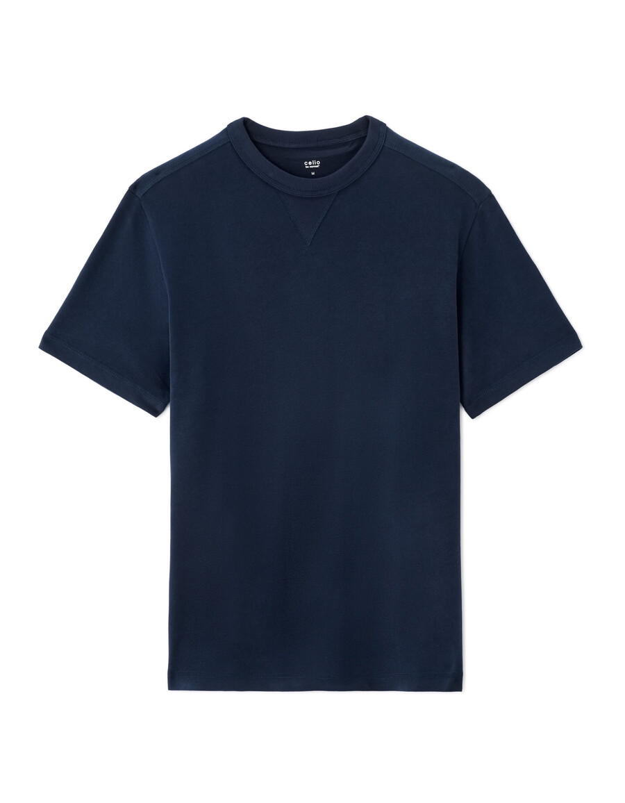 camiseta de cuello redondo cuadrada 100 algodón