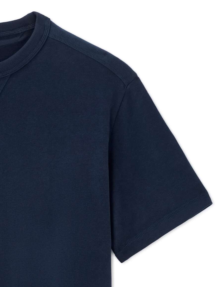 camiseta de cuello redondo cuadrada 100 algodón