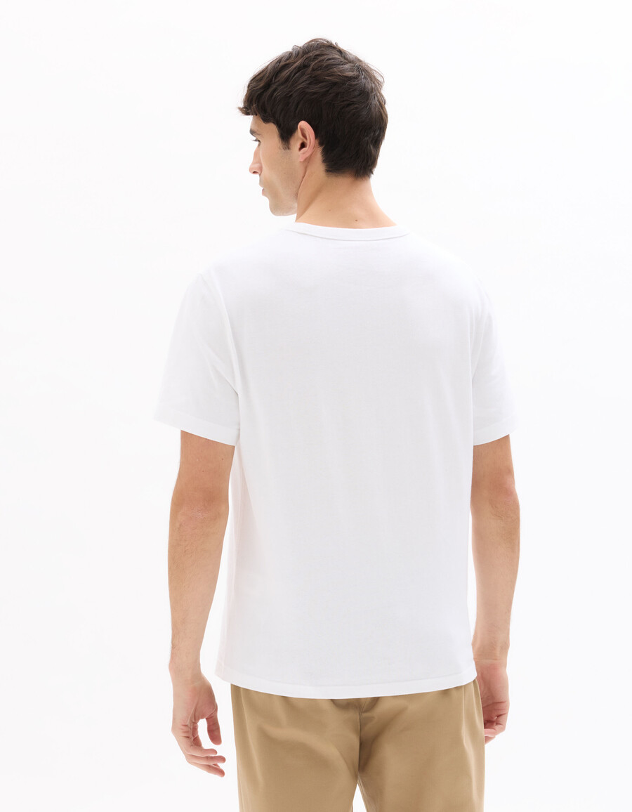 camiseta de cuello redondo cuadrado 100 algodón de peso pesado