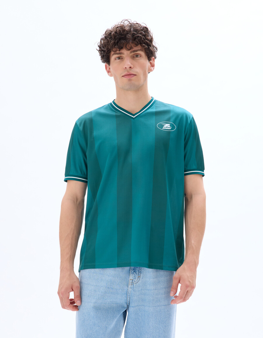 camiseta de cuello polo cuadrado