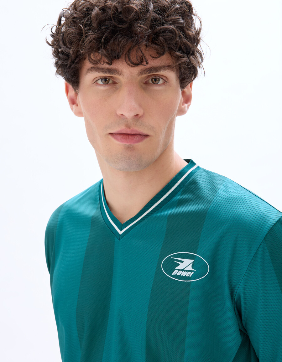 camiseta de cuello polo cuadrado
