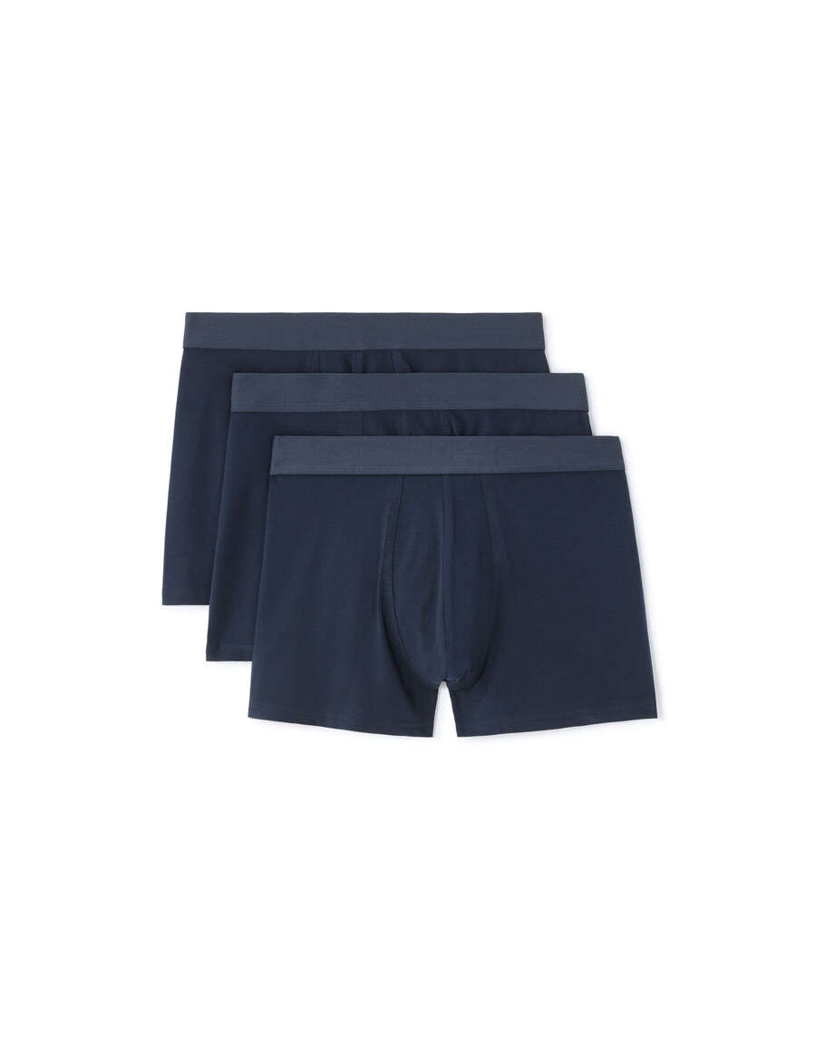 pack de 3 calzoncillos bóxer lisos azul marino