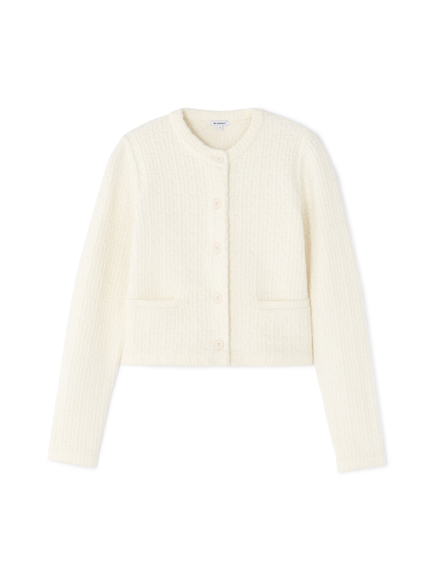 chaqueta de punto texturizada