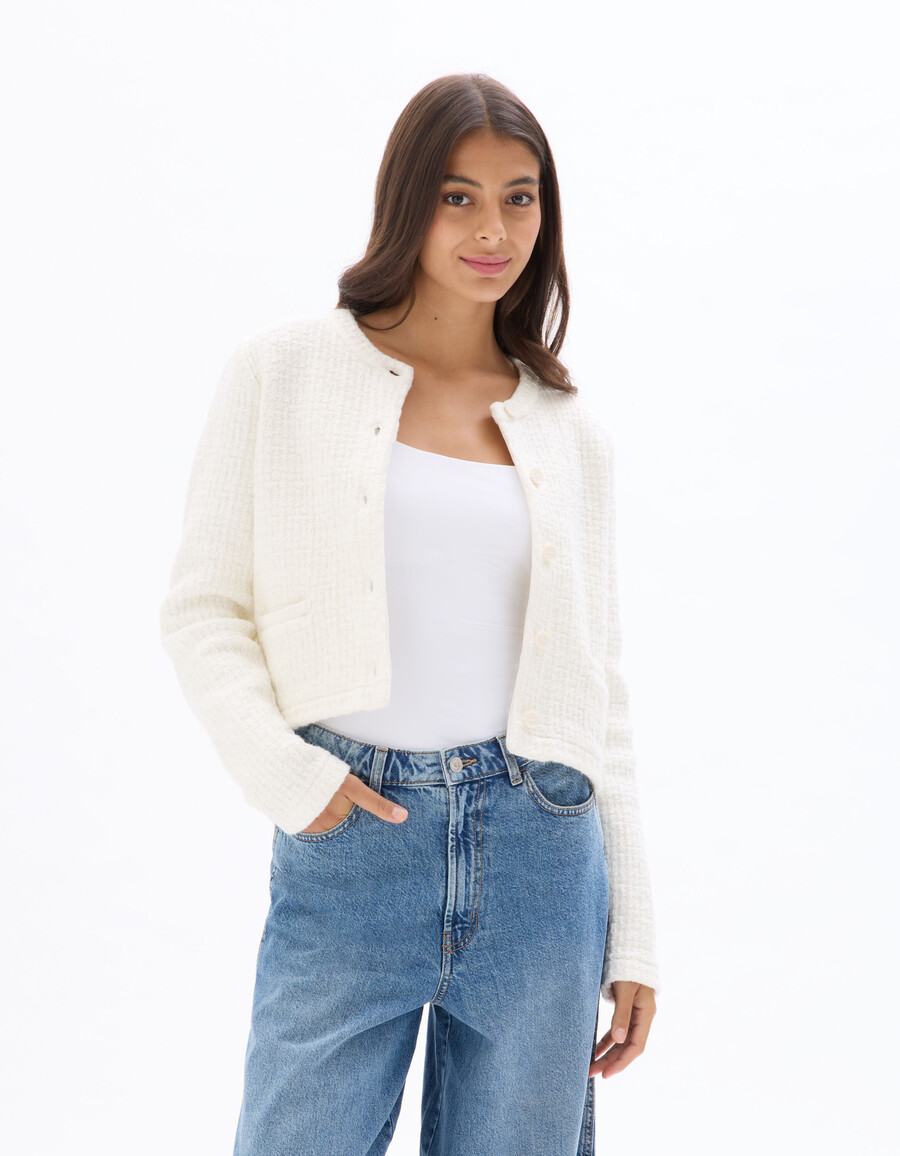 chaqueta de punto texturizada