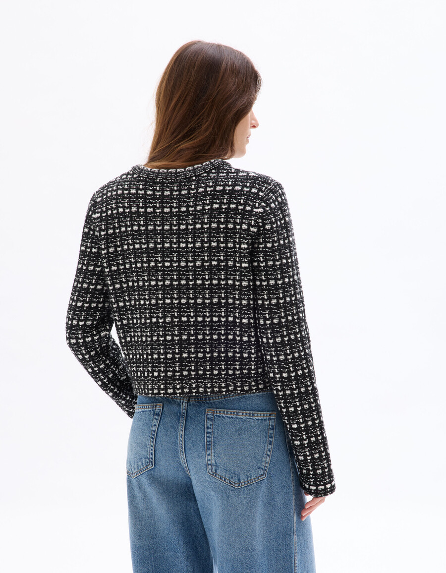 chaqueta de punto a rayas